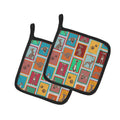 Lots of Fawn Italian Greyhound Pot Holder Set of 2 Heat Resistant Quilted Hot Pads 7.5 x 7.5 Inch, Insulated Kitchen Trivets for Cooking & Baking