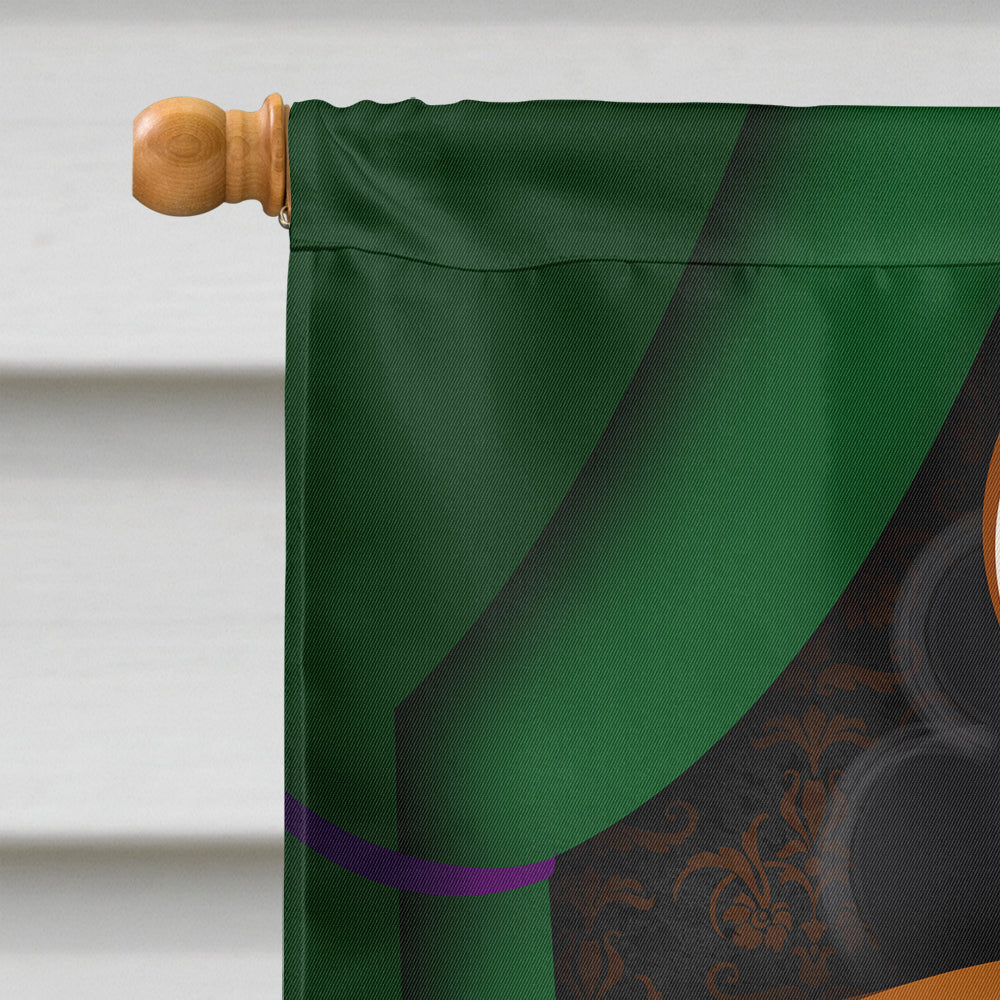Shih Tzu Halloween House Flag 28x40 Porch Sleeve Pole Decorative Outside Yard Banner Artwork Wall Hanging, Polyester