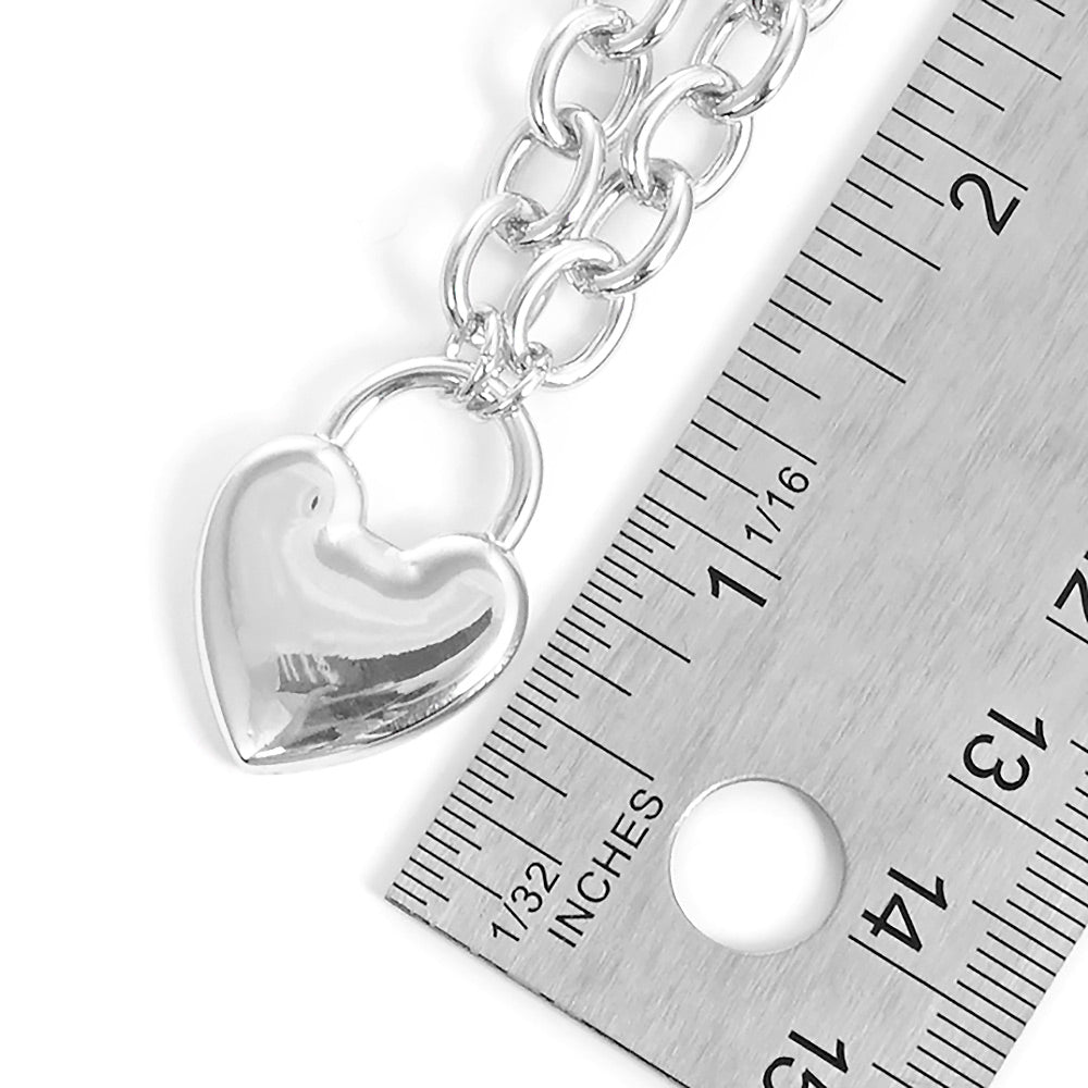 Metal Heart Lock Pendant Necklace
