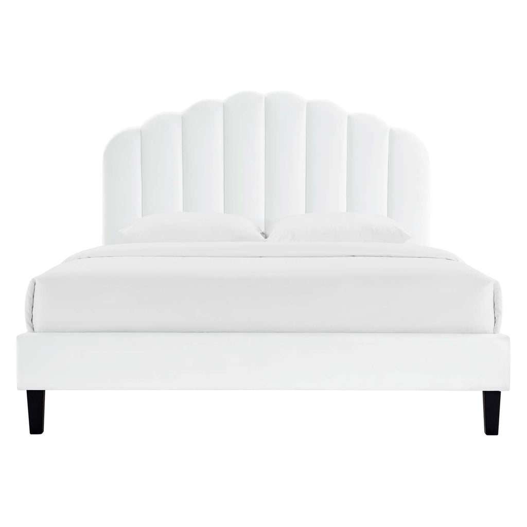 Daisy Performance Velvet Queen Platform Bed by Modway