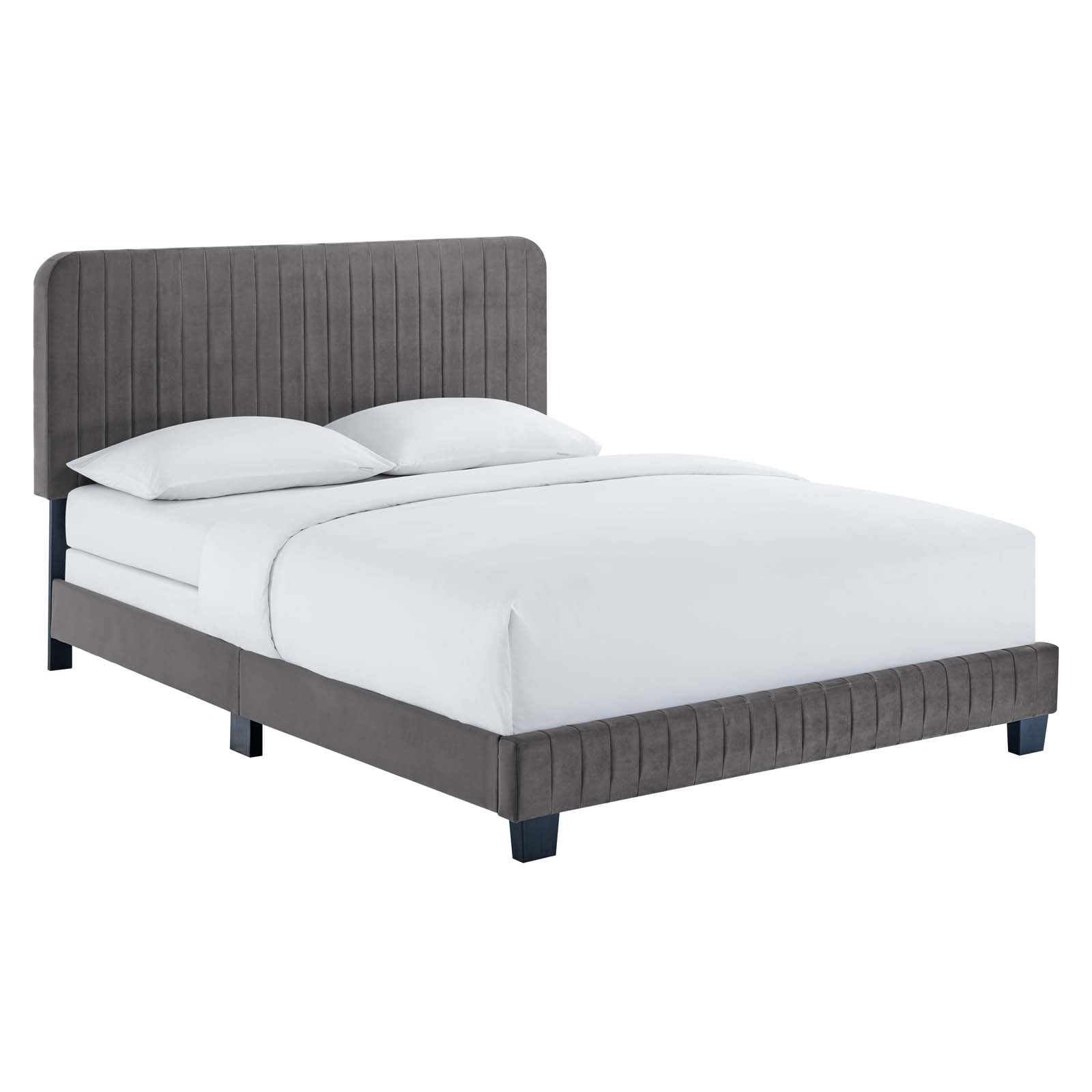 Celine Channel Tufted Performance Velvet King Bed by Modway
