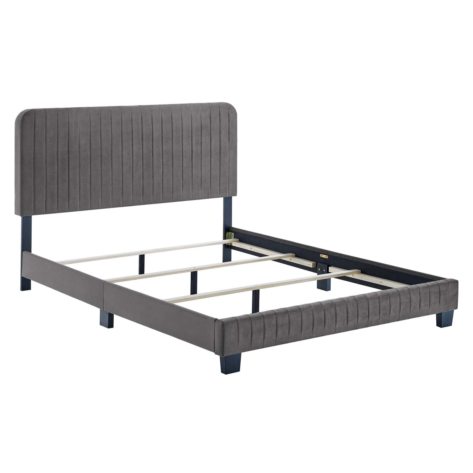 Celine Channel Tufted Performance Velvet King Bed by Modway