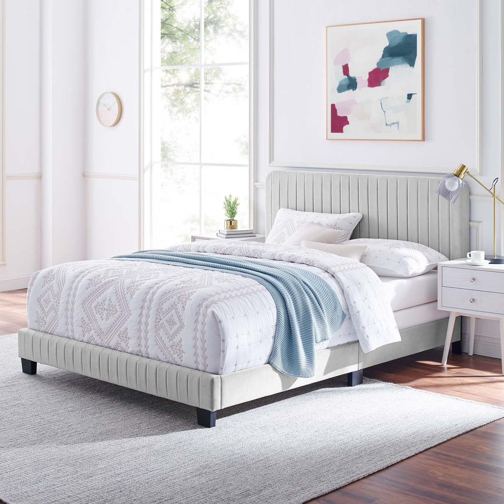 Celine Channel Tufted Performance Velvet King Bed by Modway