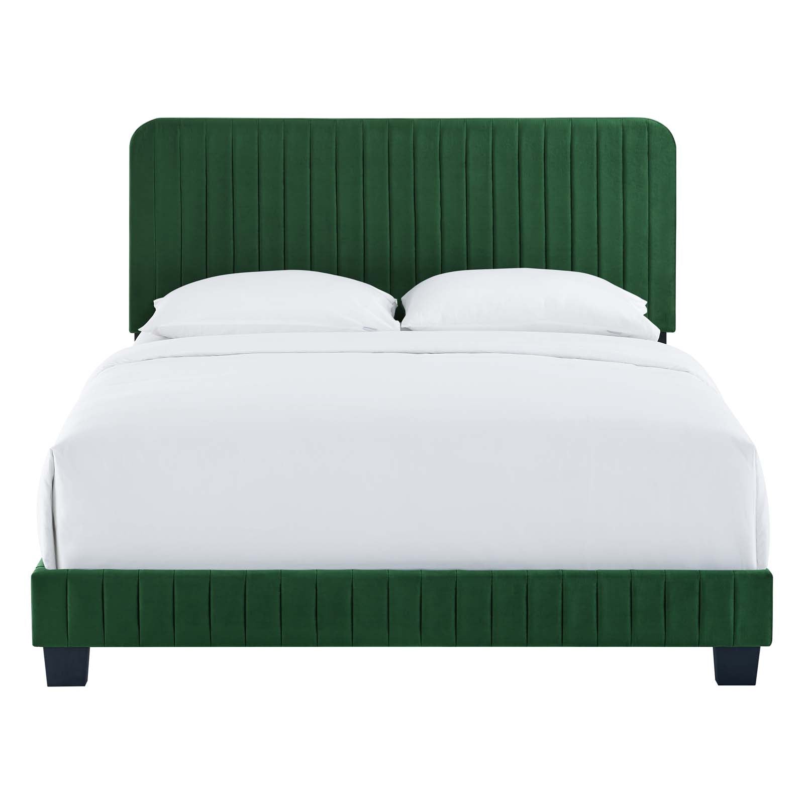 Celine Channel Tufted Performance Velvet Queen Bed by Modway