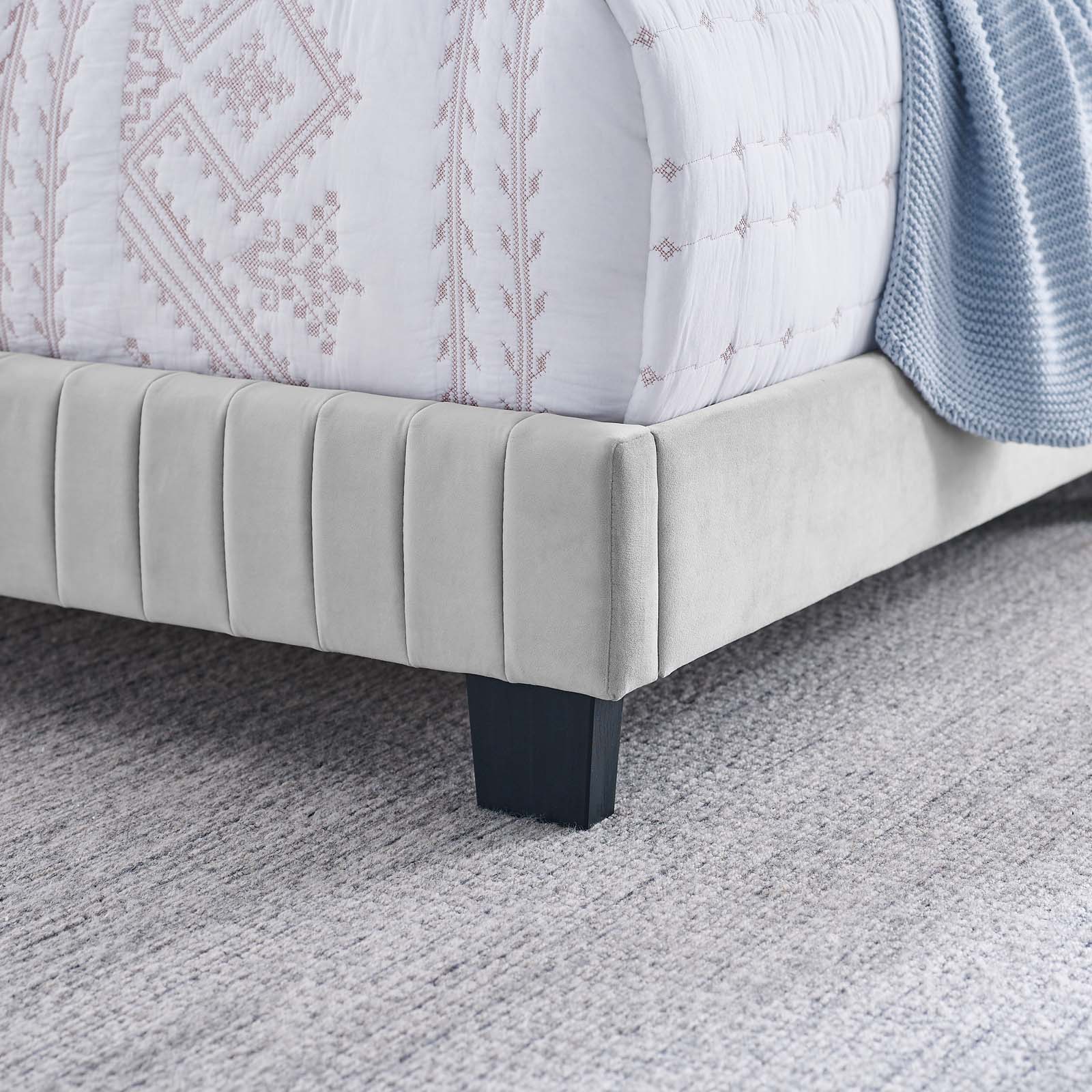 Celine Channel Tufted Performance Velvet Queen Bed by Modway