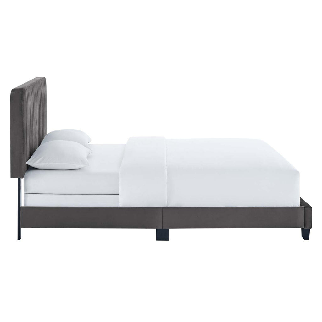 Celine Channel Tufted Performance Velvet Full Bed by Modway