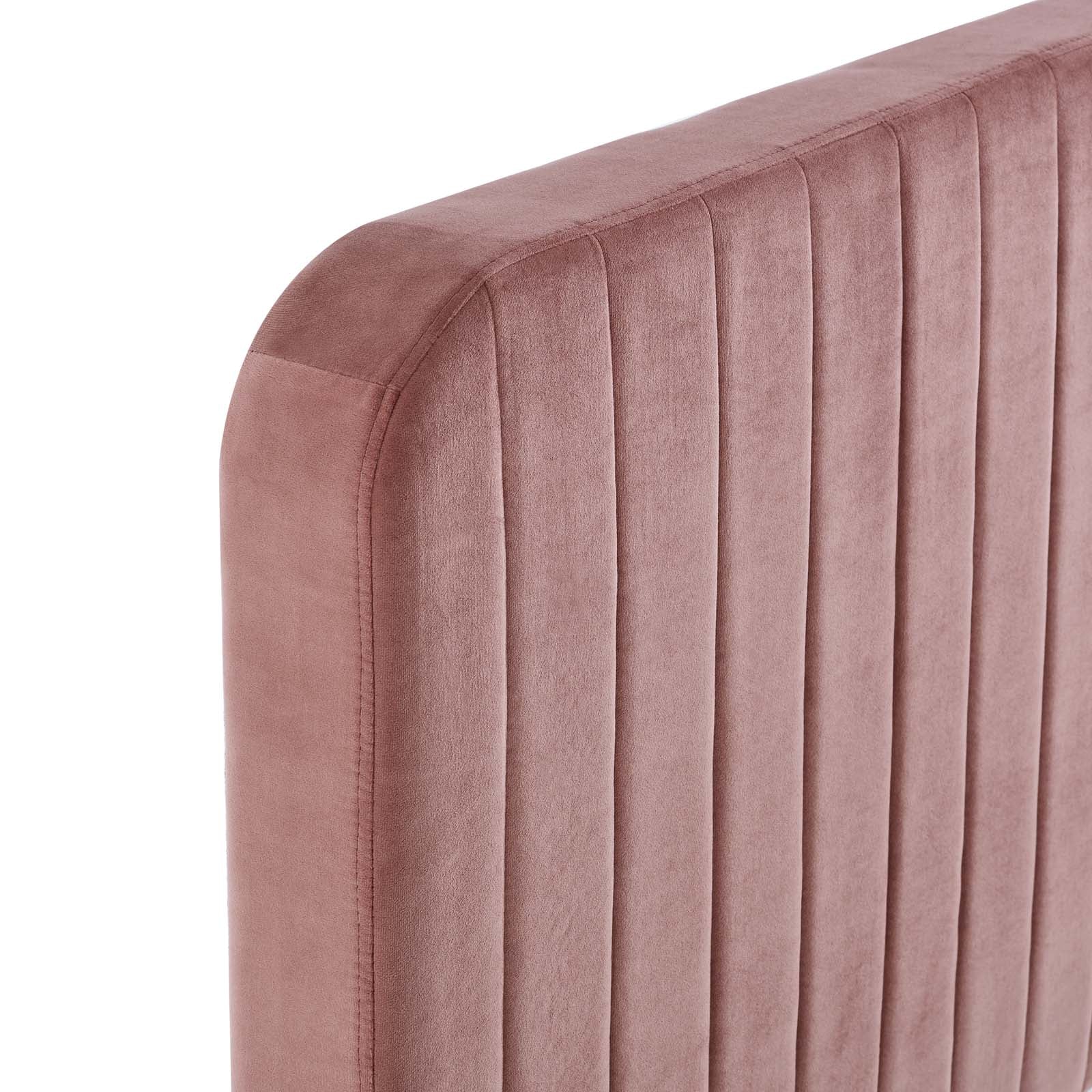 Celine Channel Tufted Performance Velvet Twin Bed by Modway
