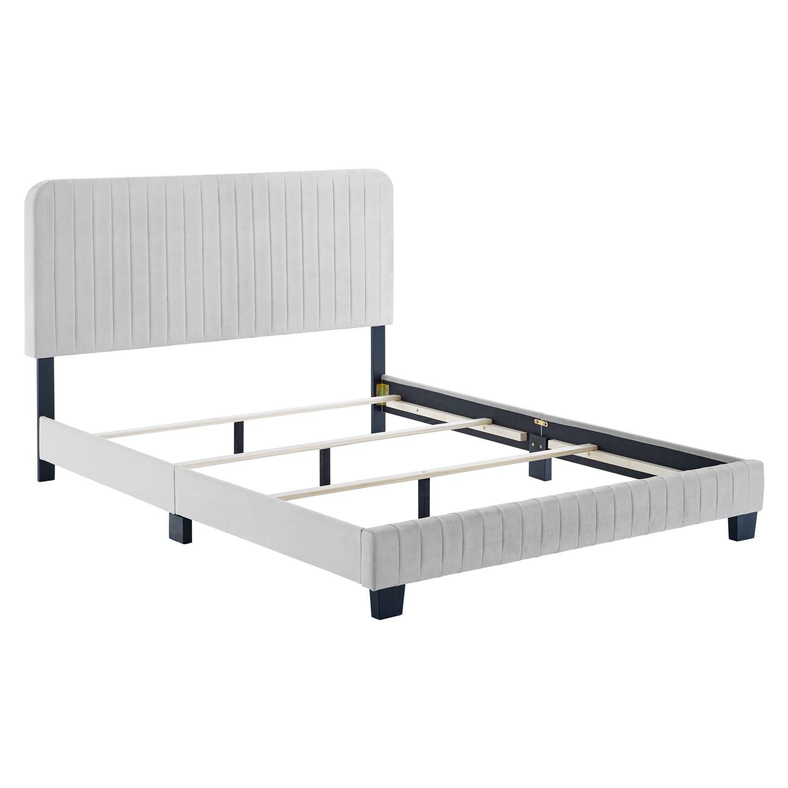 Celine Channel Tufted Performance Velvet Twin Bed by Modway