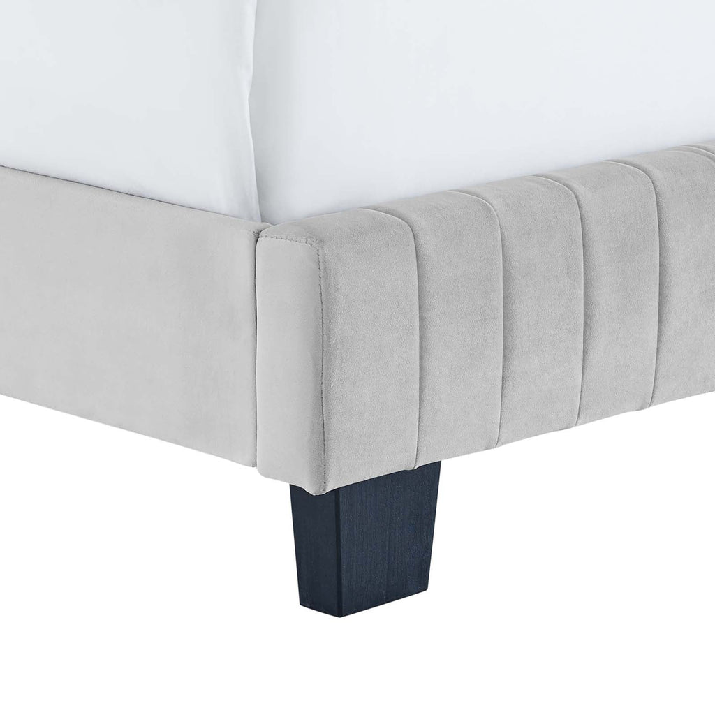 Celine Channel Tufted Performance Velvet Twin Bed by Modway