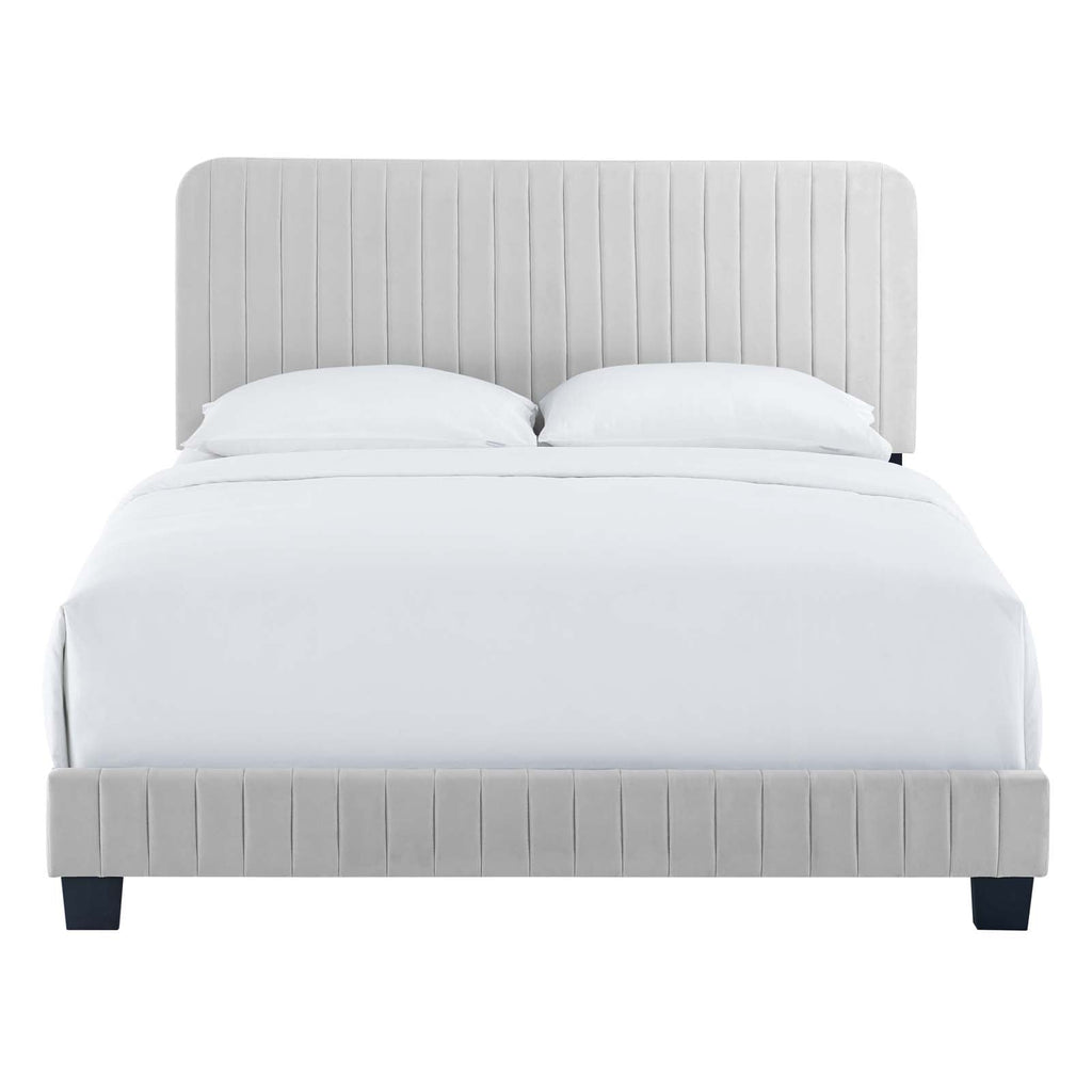Celine Channel Tufted Performance Velvet Twin Bed by Modway