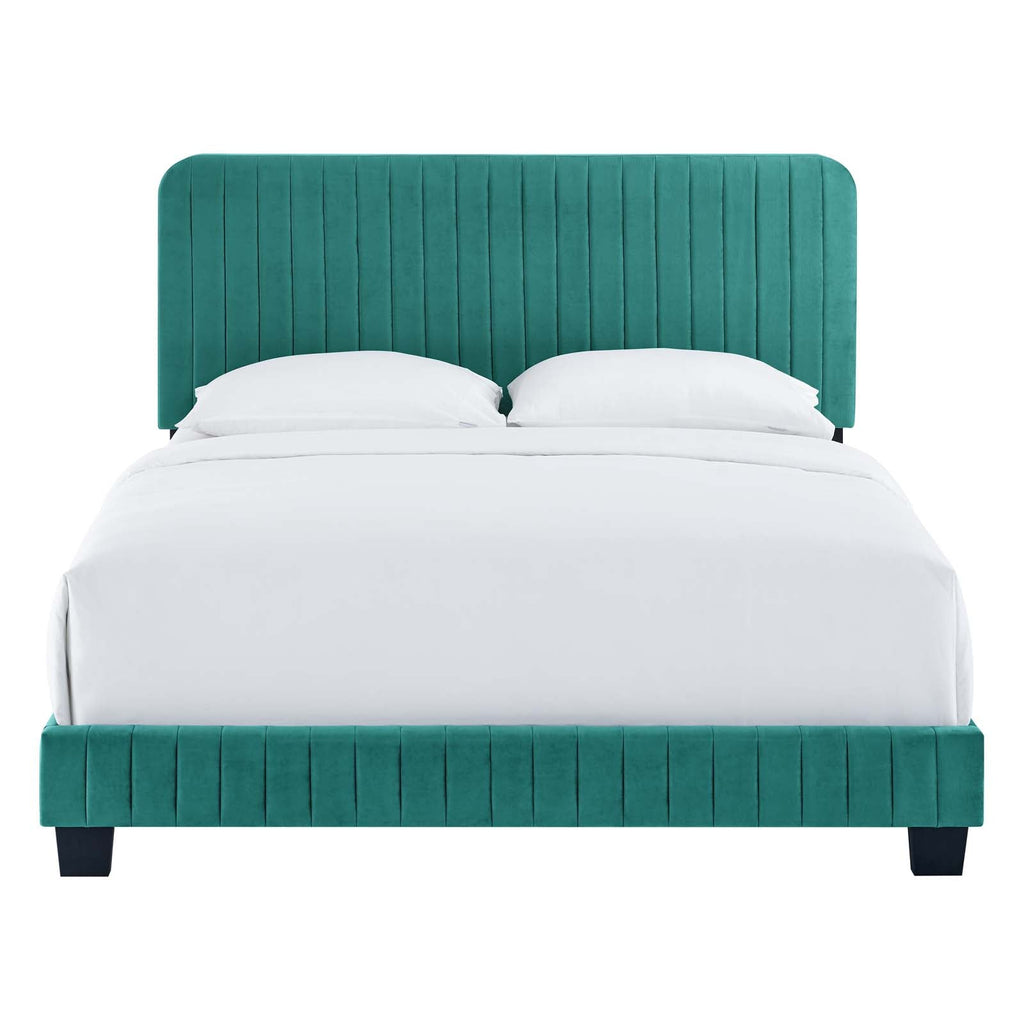 Celine Channel Tufted Performance Velvet Twin Bed by Modway