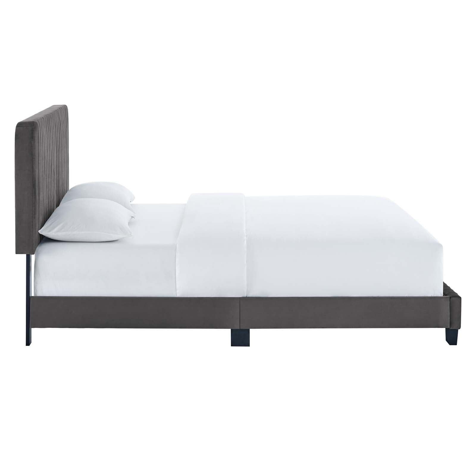 Celine Channel Tufted Performance Velvet King Platform Bed by Modway