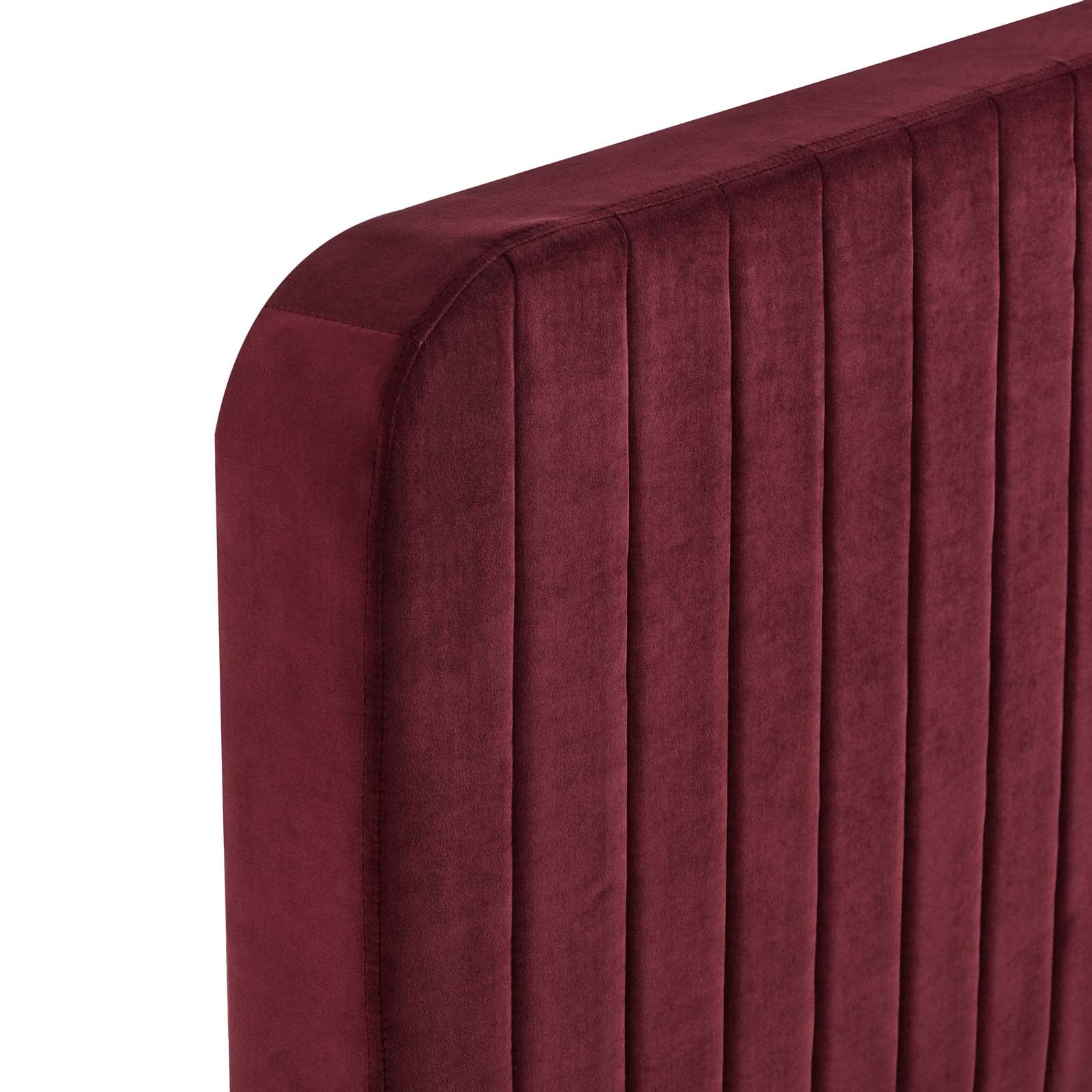 Celine Channel Tufted Performance Velvet King Platform Bed by Modway
