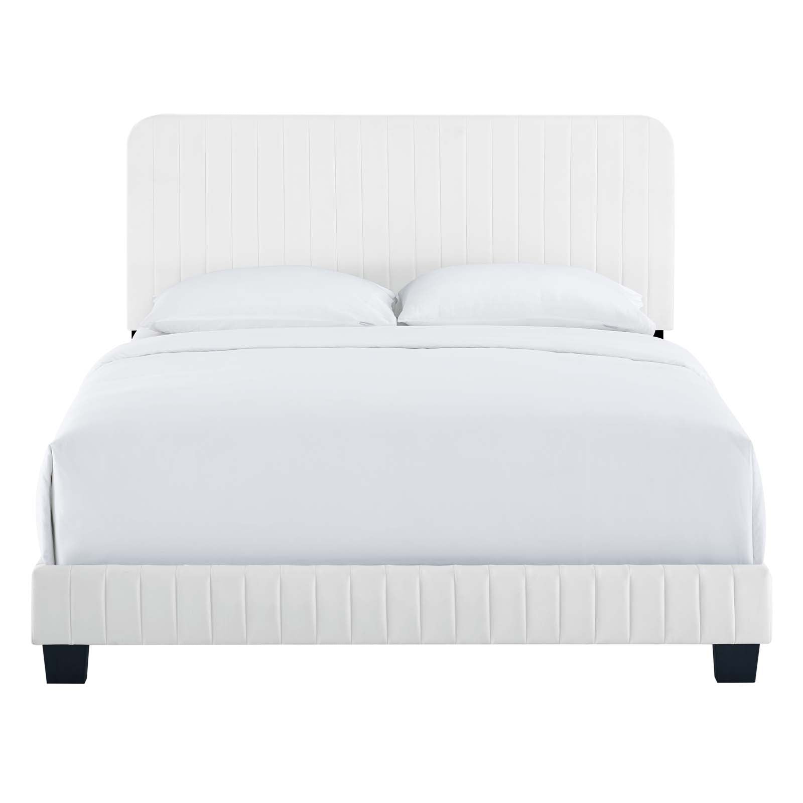 Celine Channel Tufted Performance Velvet King Platform Bed by Modway