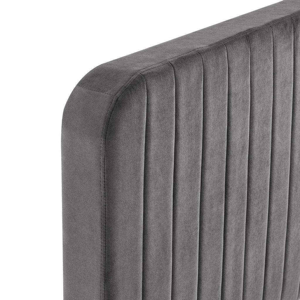 Celine Channel Tufted Performance Velvet Queen Platform Bed by Modway