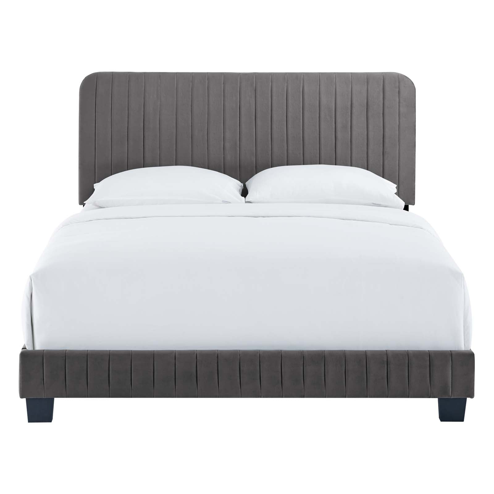 Celine Channel Tufted Performance Velvet Queen Platform Bed by Modway