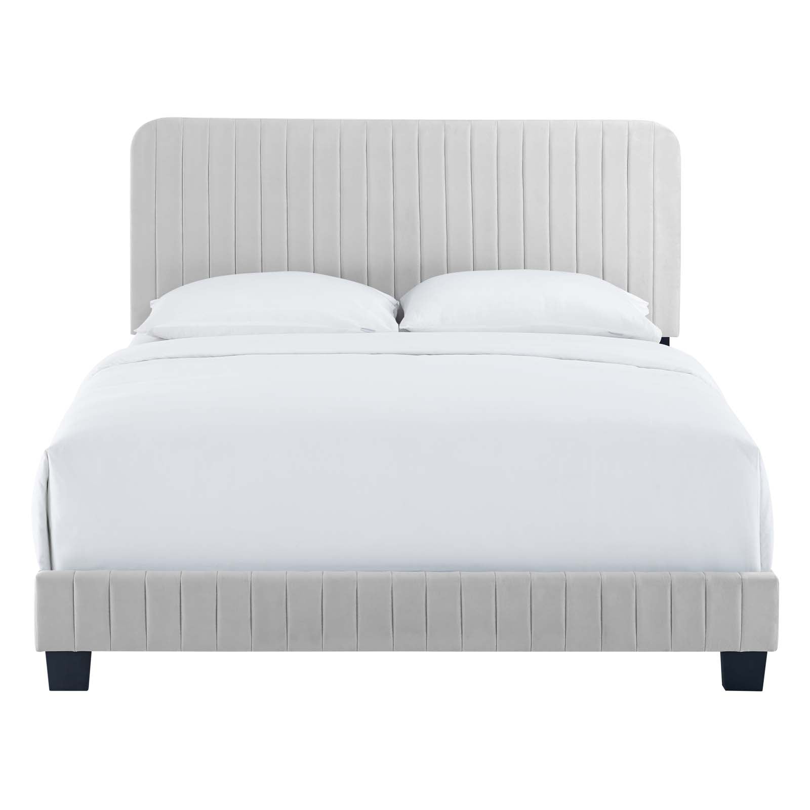 Celine Channel Tufted Performance Velvet Queen Platform Bed by Modway