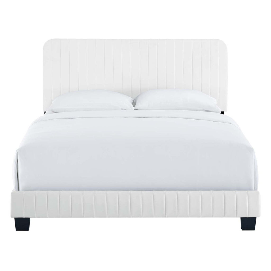 Celine Channel Tufted Performance Velvet Queen Platform Bed by Modway