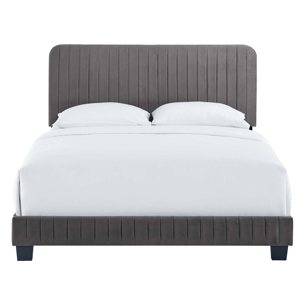 Celine Channel Tufted Performance Velvet Full Platform Bed by Modway