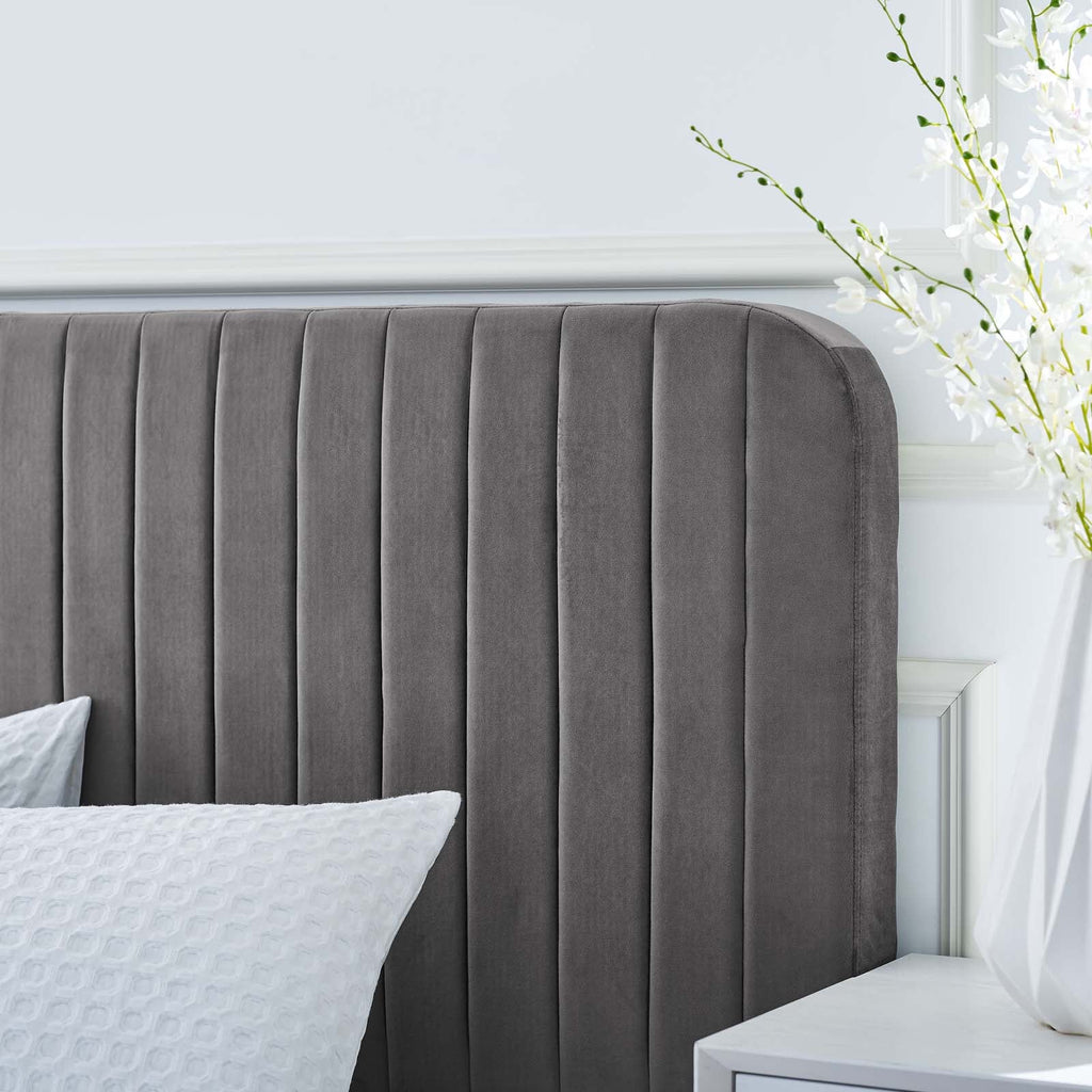 Celine Channel Tufted Performance Velvet Full Platform Bed by Modway
