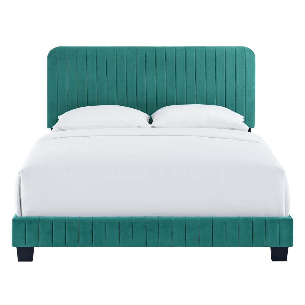Celine Channel Tufted Performance Velvet Full Platform Bed by Modway