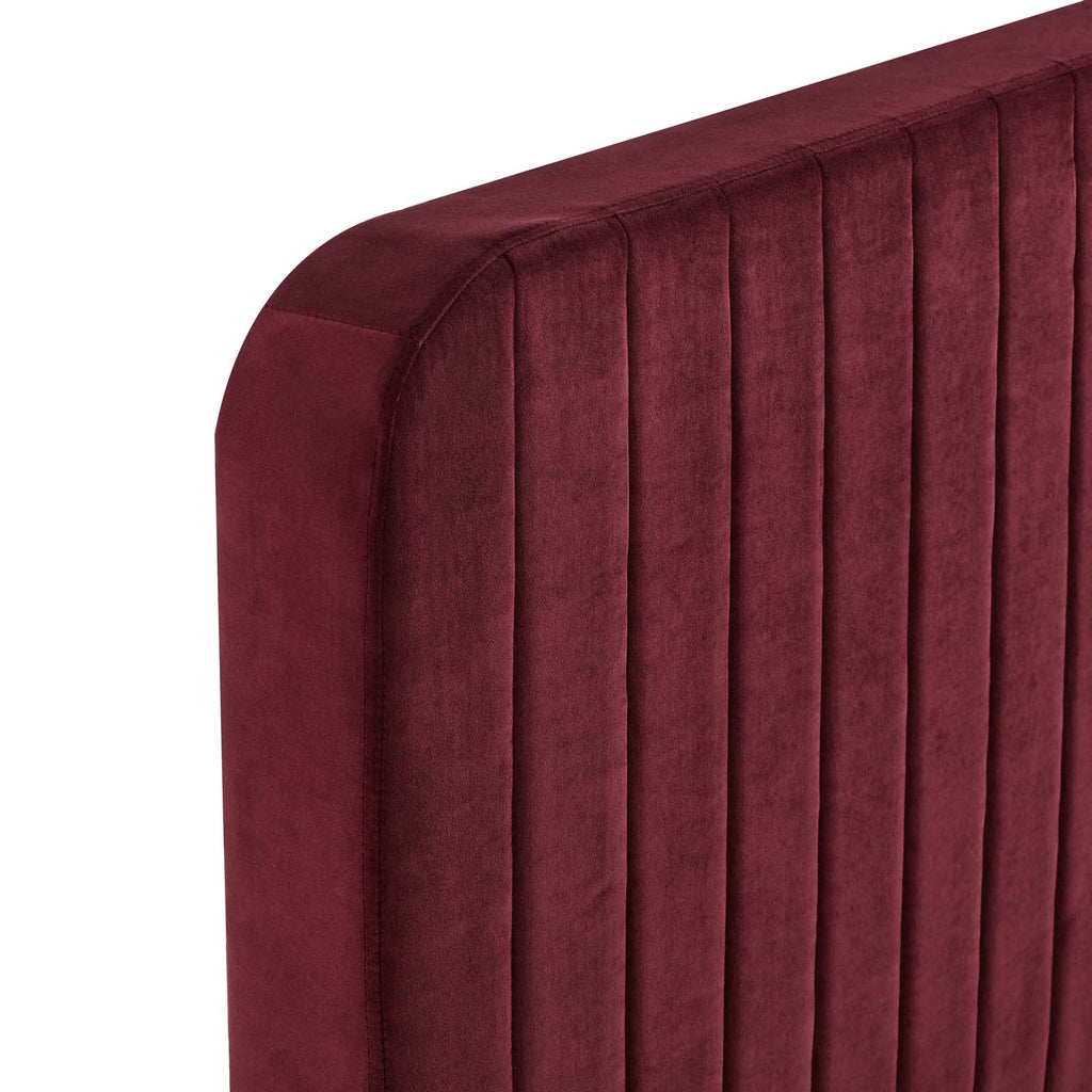 Celine Channel Tufted Performance Velvet Twin Platform Bed by Modway