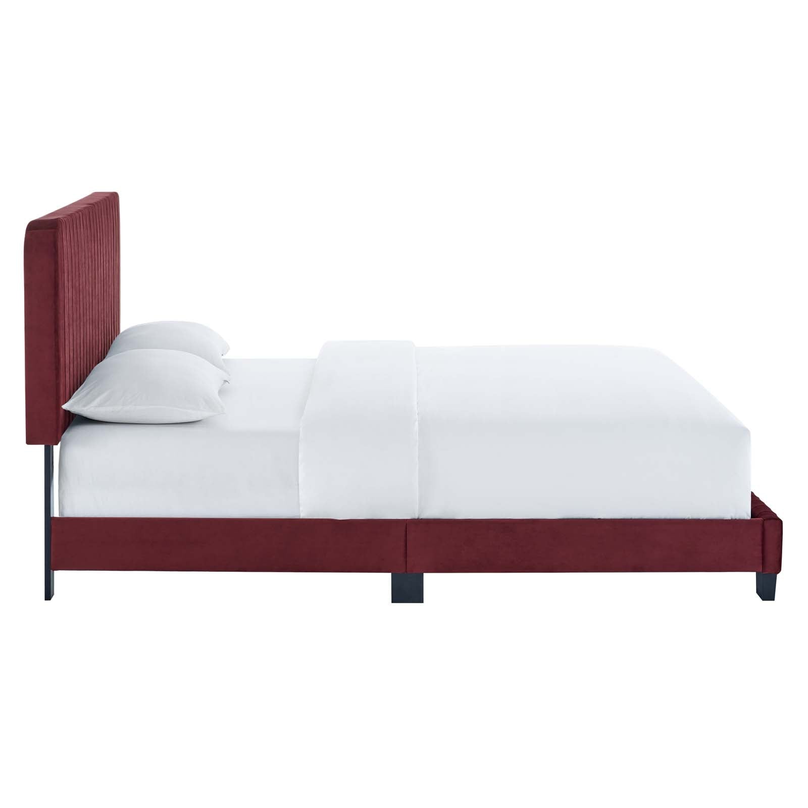 Celine Channel Tufted Performance Velvet Twin Platform Bed by Modway