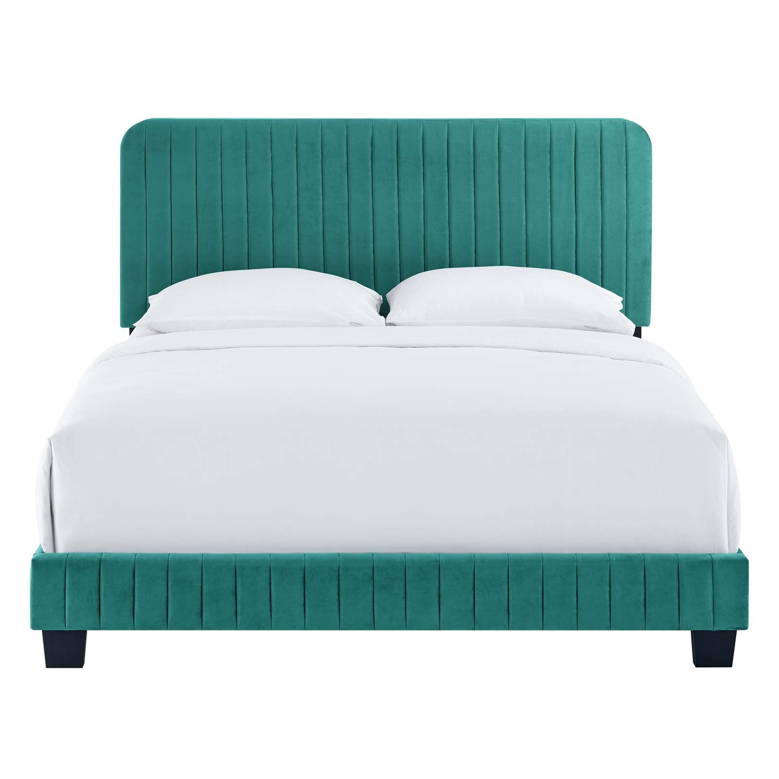Celine Channel Tufted Performance Velvet Twin Platform Bed by Modway
