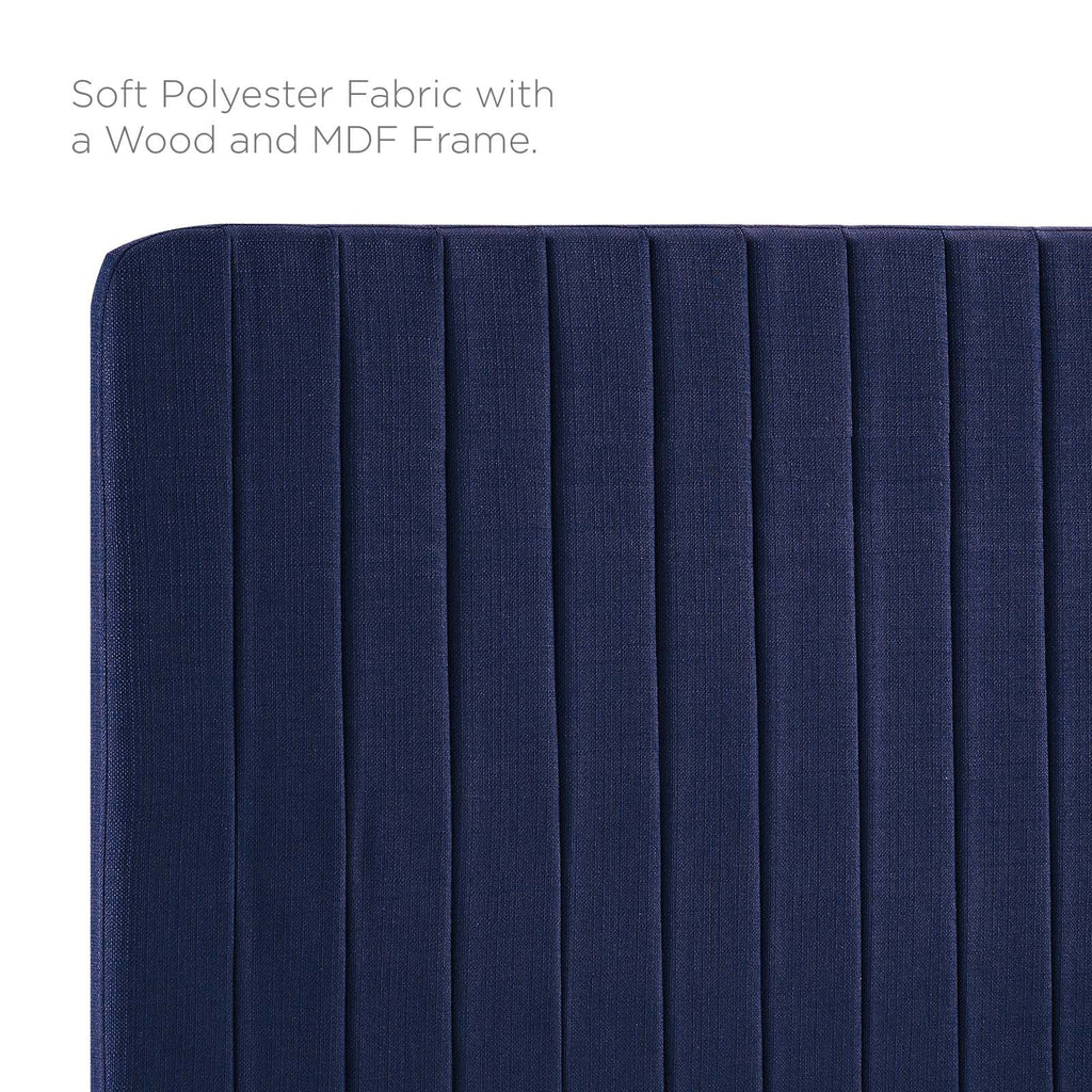 Milenna Channel Tufted Upholstered Fabric Twin Headboard by Modway