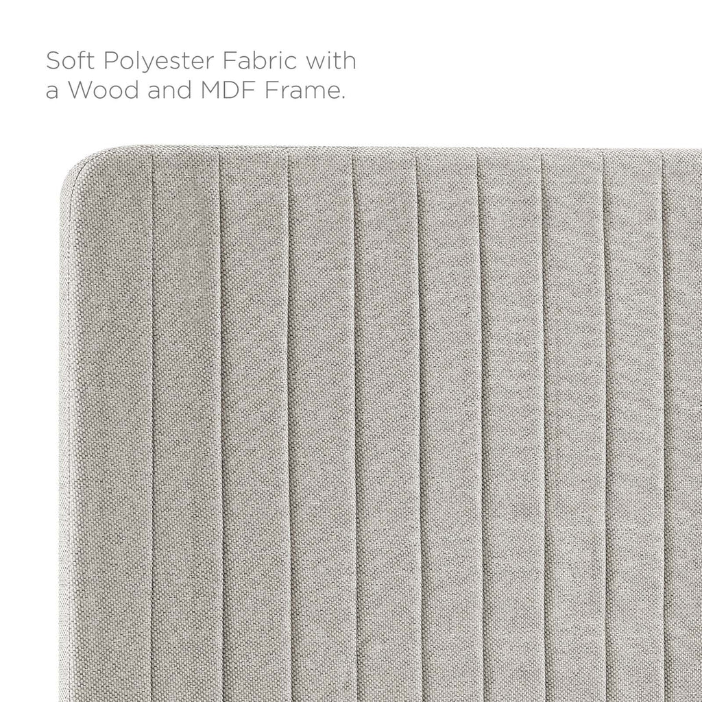 Milenna Channel Tufted Upholstered Fabric Full/Queen Headboard by Modway