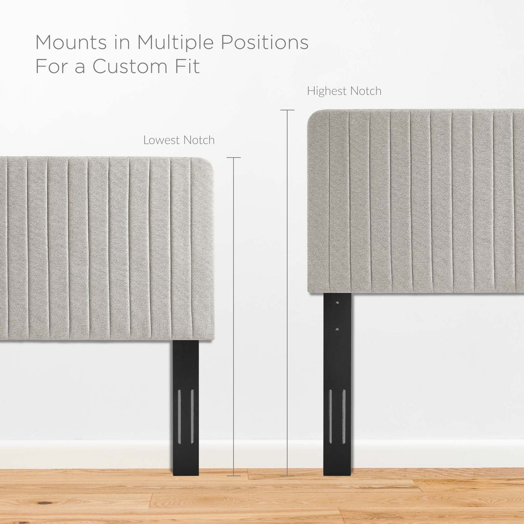 Milenna Channel Tufted Upholstered Fabric Full/Queen Headboard by Modway
