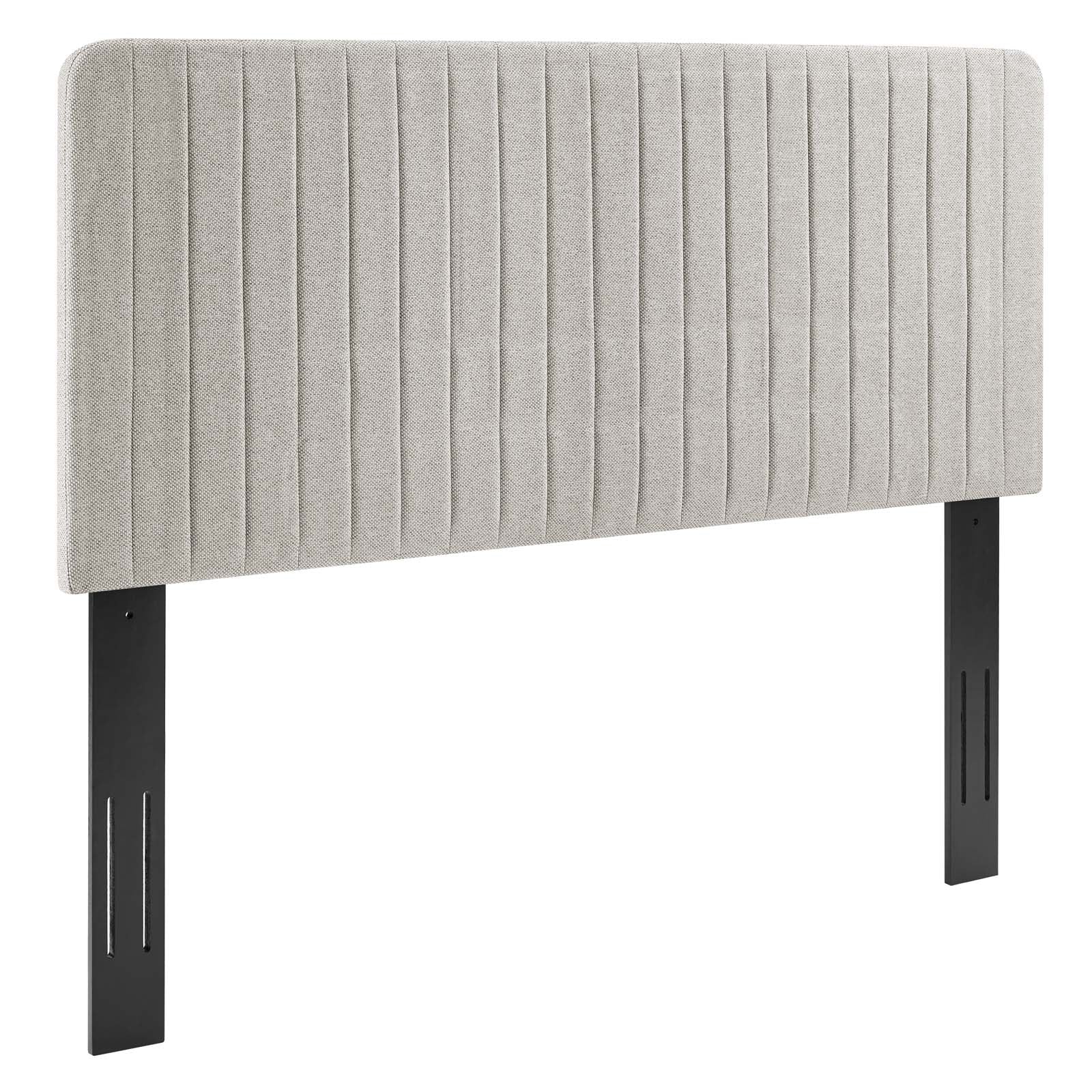 Milenna Channel Tufted Upholstered Fabric King/California King Headboard by Modway