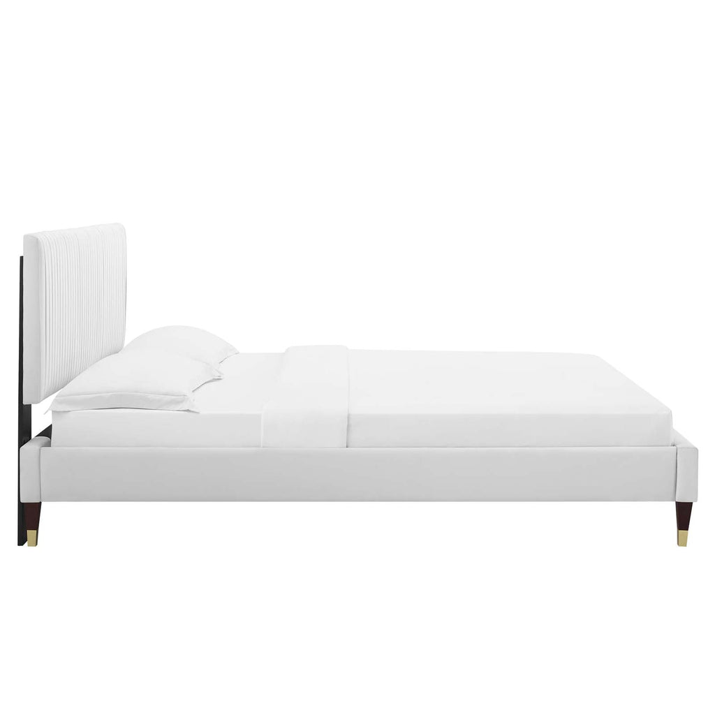 Peyton Performance Velvet Queen Platform Bed by Modway