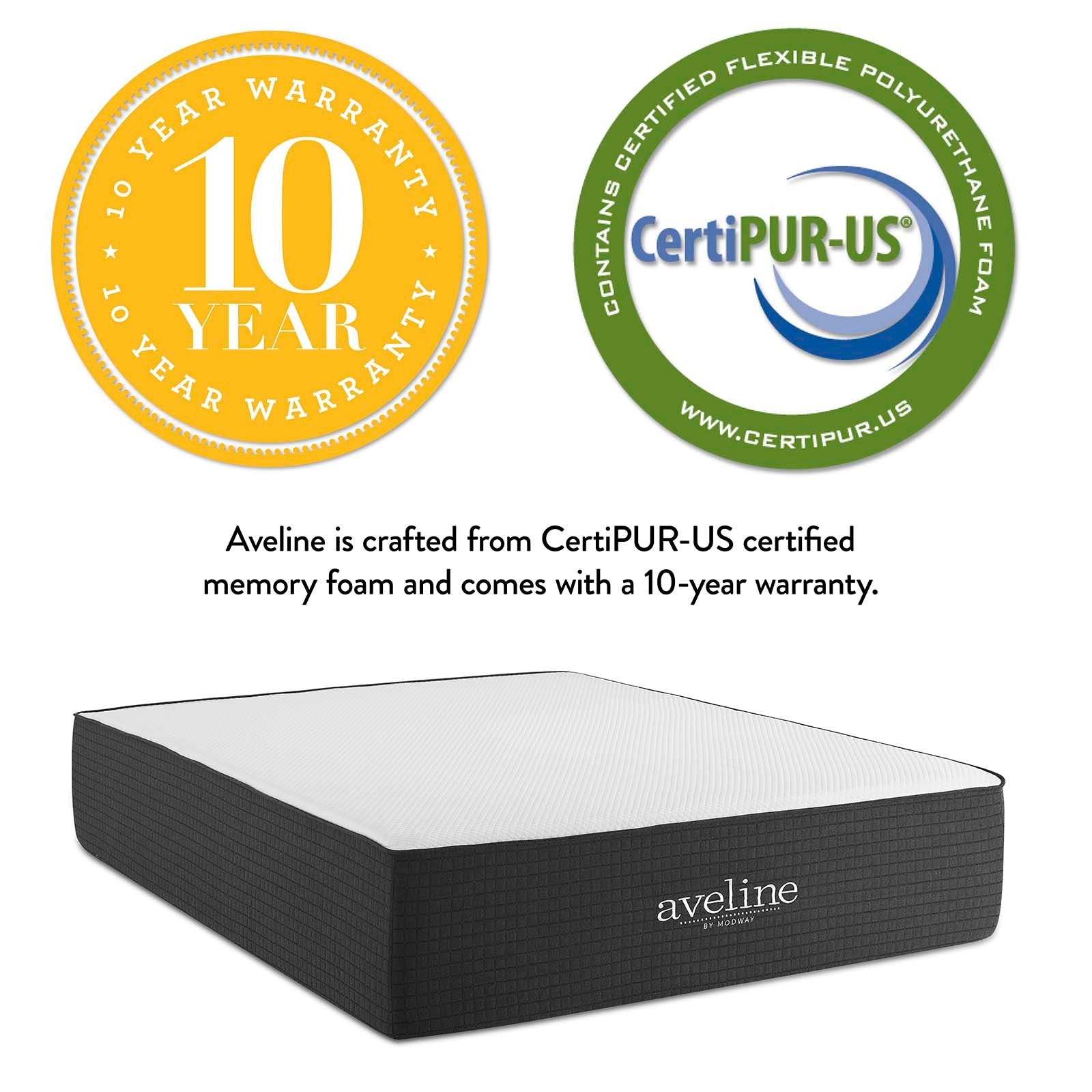 Aveline 16" Memory Foam King Mattress by Modway