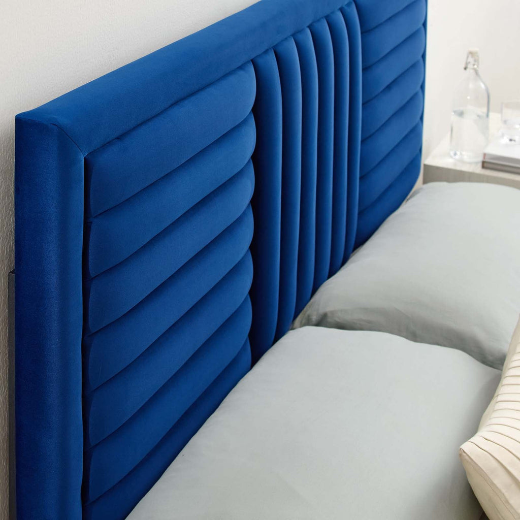 Believe Channel Tufted Performance Velvet Full/Queen Headboard by Modway