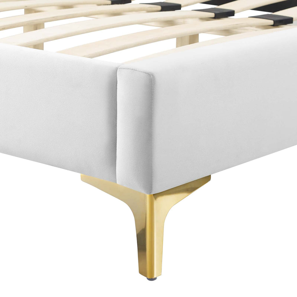 Sienna Performance Velvet Queen Platform Bed by Modway