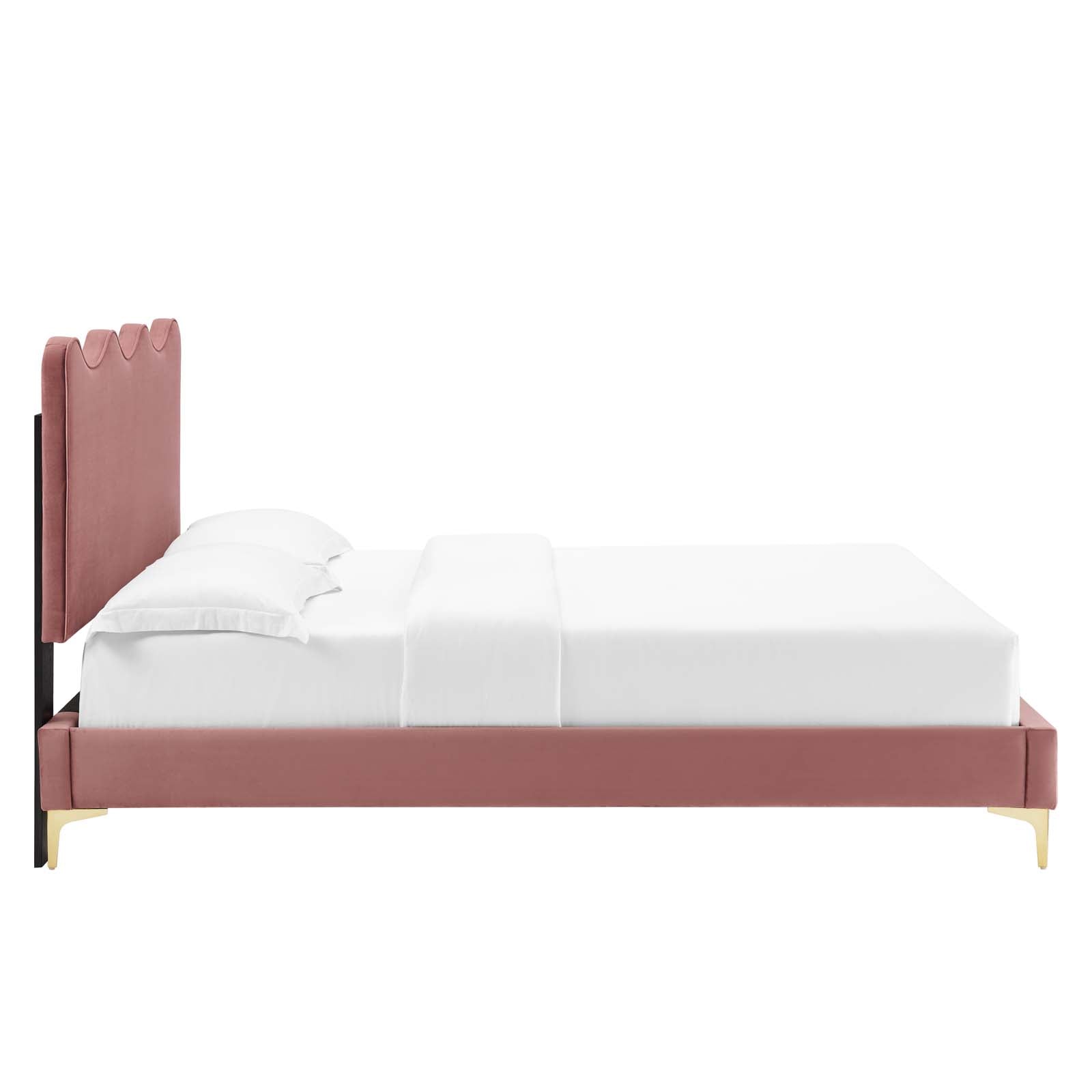Current Performance Velvet Twin Platform Bed by Modway