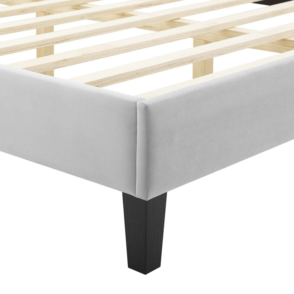 Current Performance Velvet Full Platform Bed by Modway
