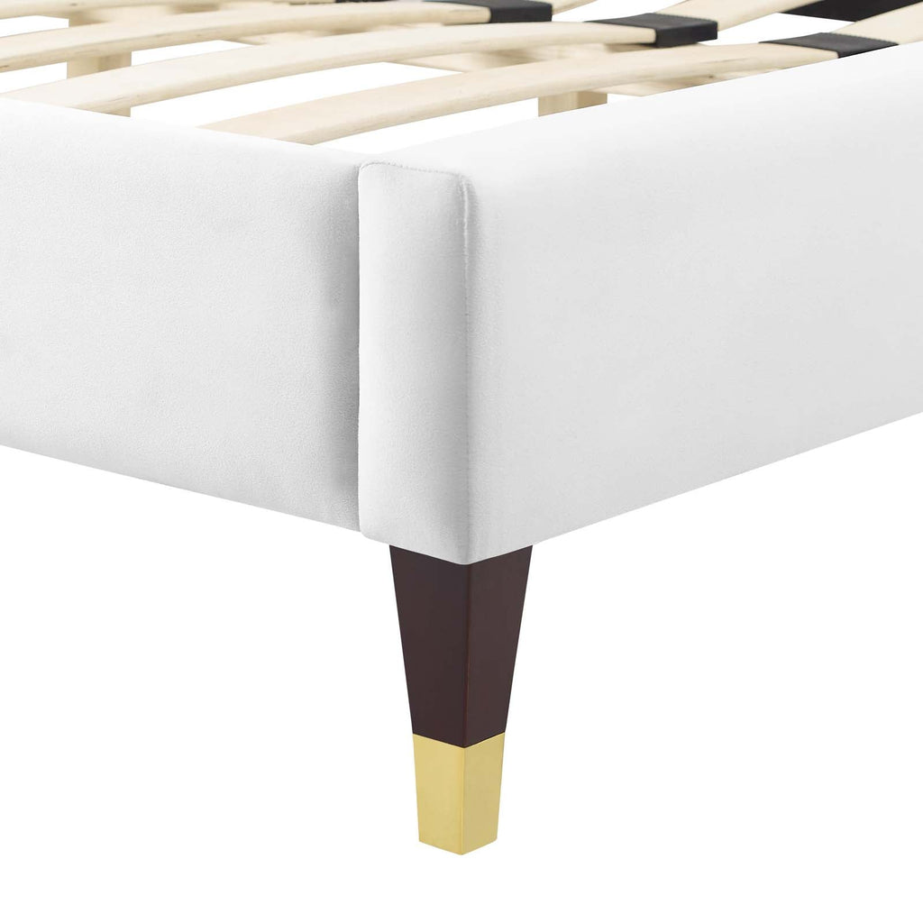 Current Performance Velvet Queen Platform Bed by Modway