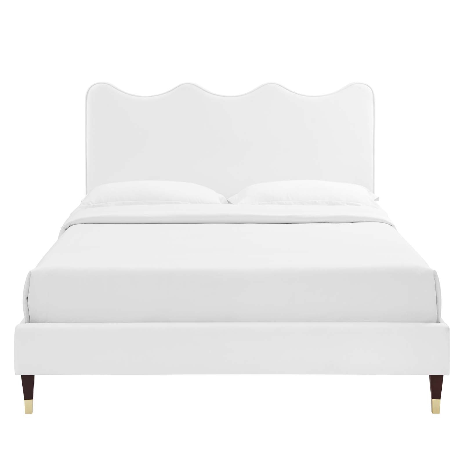 Current Performance Velvet Queen Platform Bed by Modway
