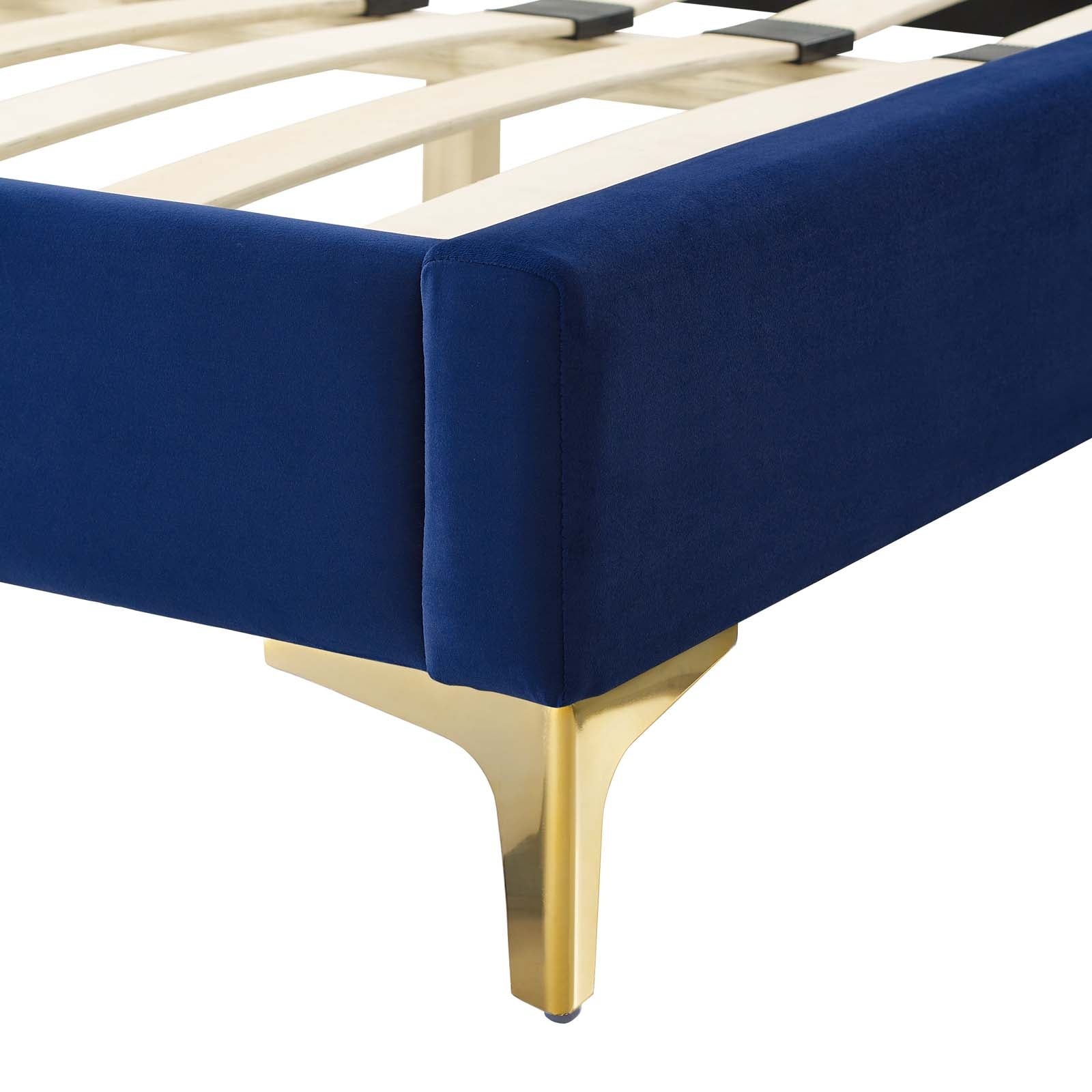Juniper Channel Tufted Performance Velvet Queen Platform Bed by Modway