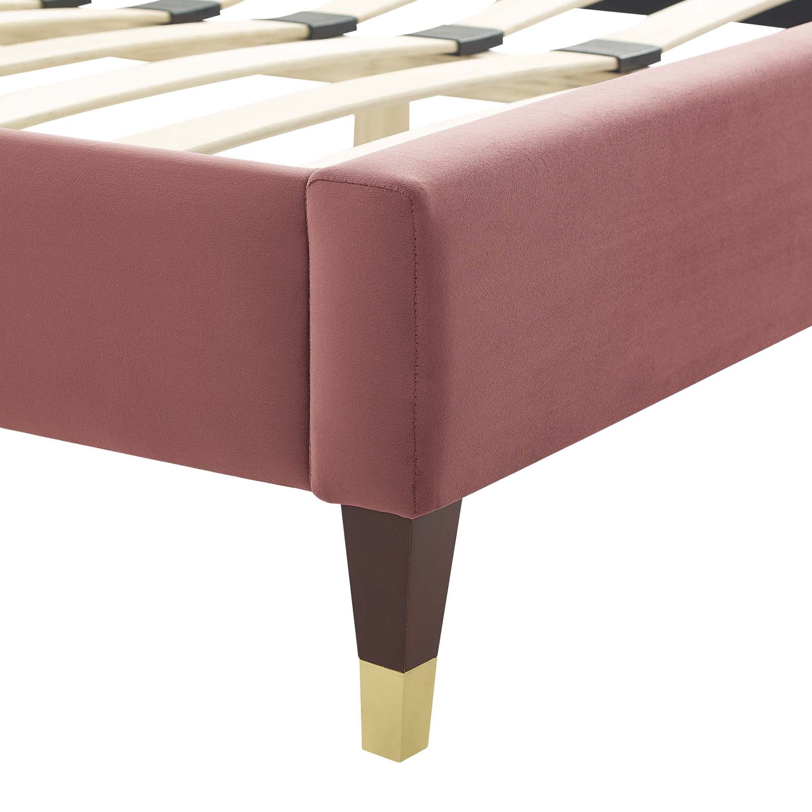 Juniper Channel Tufted Performance Velvet Queen Platform Bed by Modway