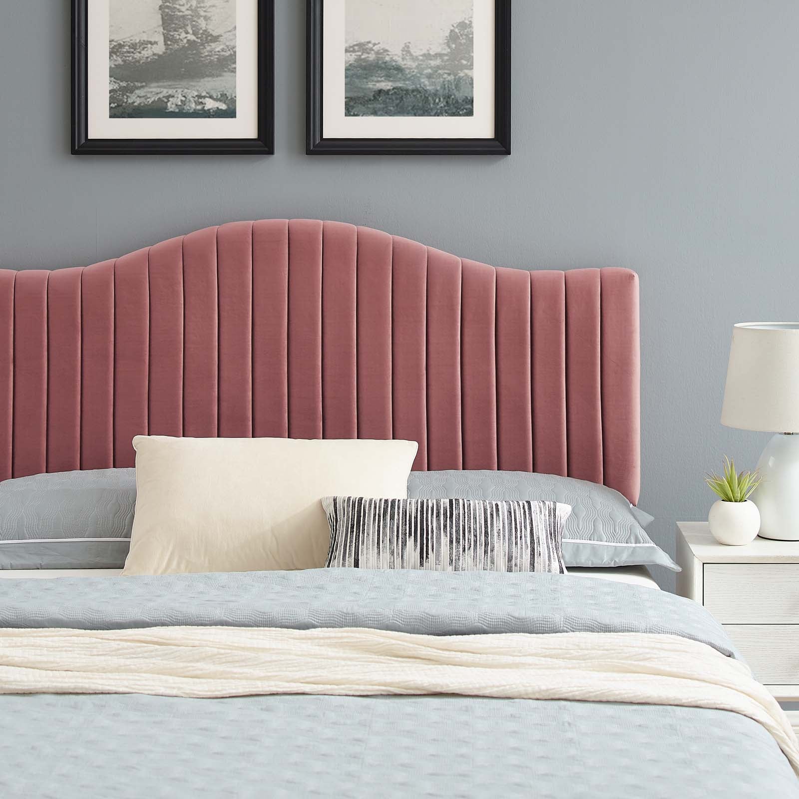 Juniper Channel Tufted Performance Velvet Queen Platform Bed by Modway