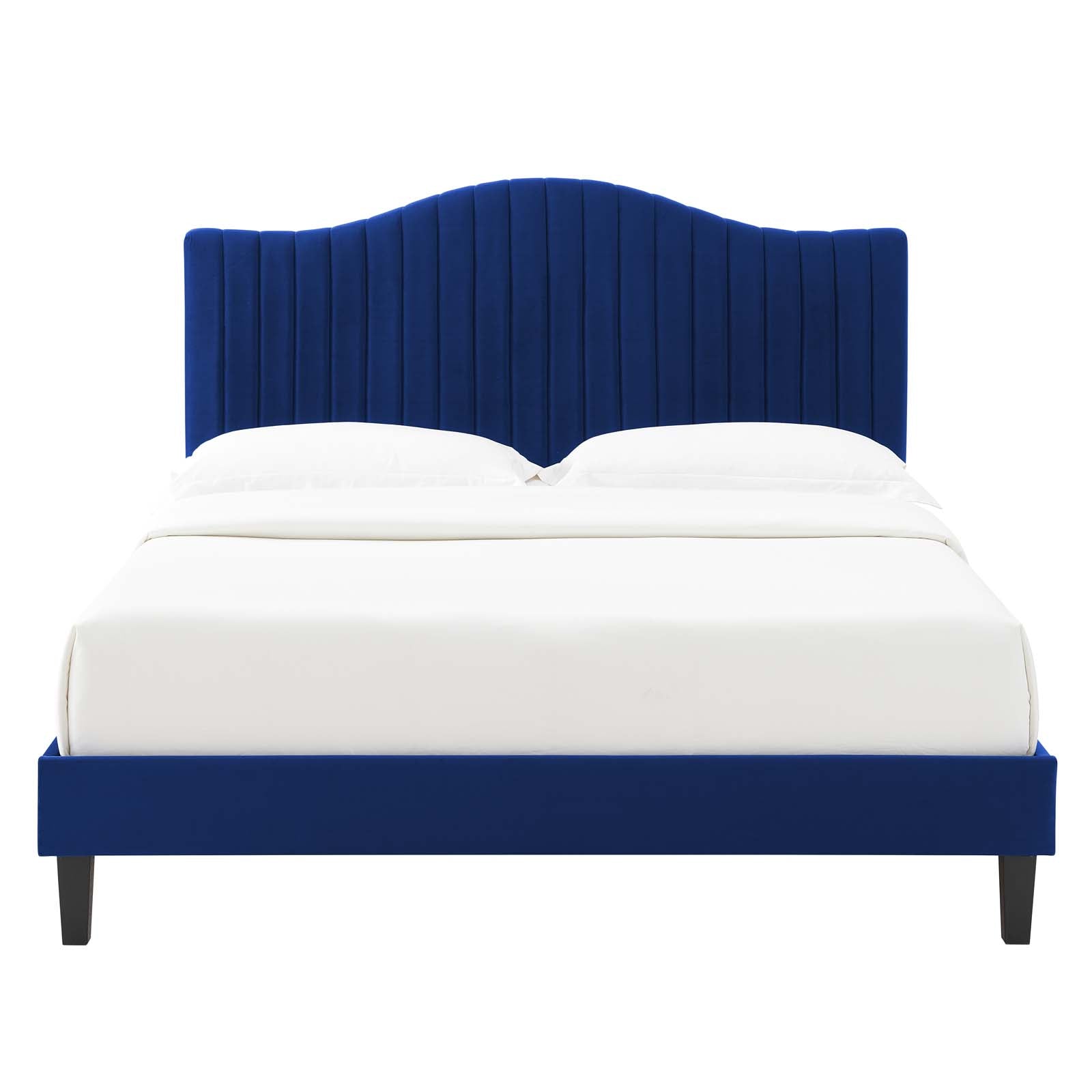 Juniper Channel Tufted Performance Velvet Queen Platform Bed by Modway