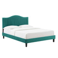 Juniper Channel Tufted Performance Velvet Twin Platform Bed by Modway