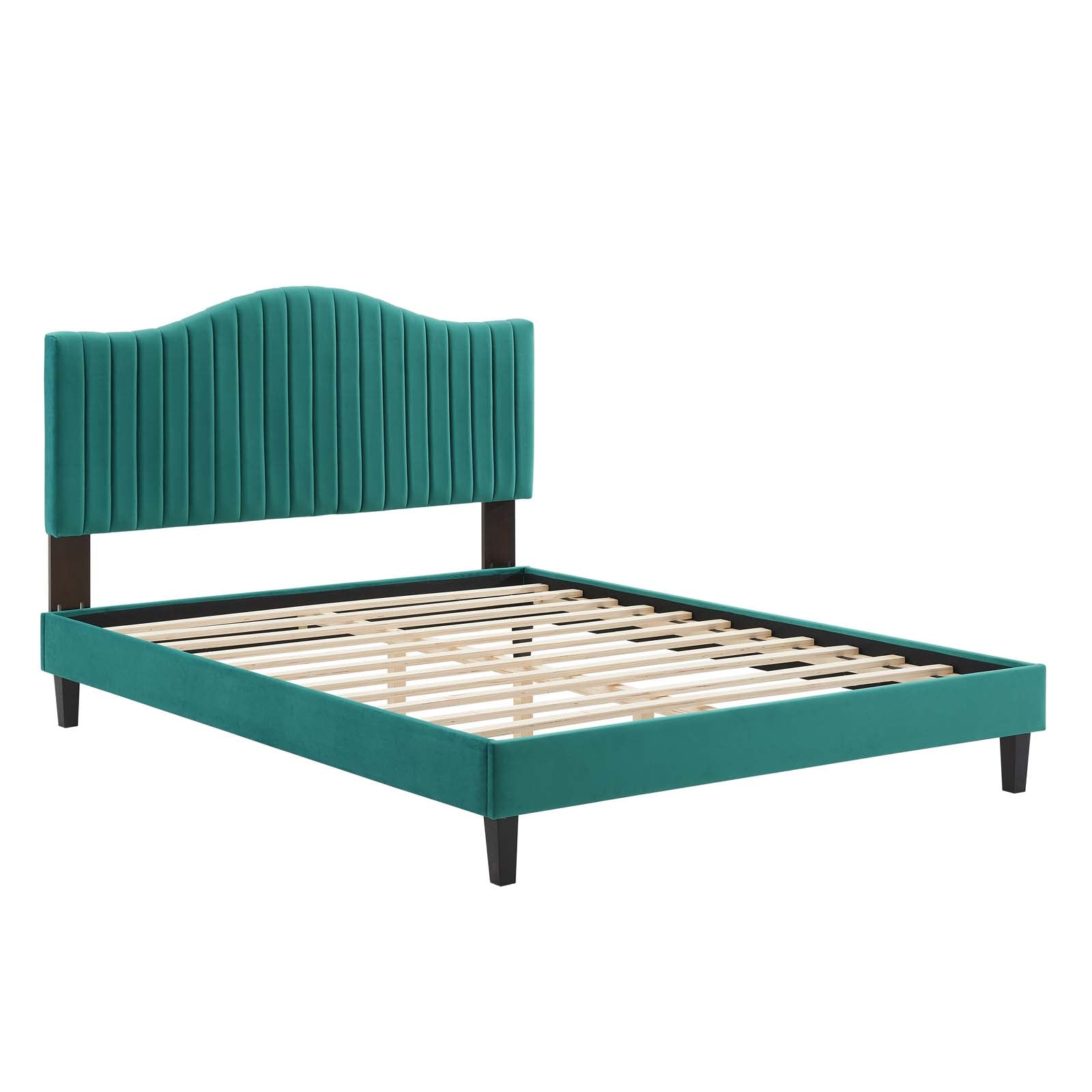 Juniper Channel Tufted Performance Velvet Twin Platform Bed by Modway