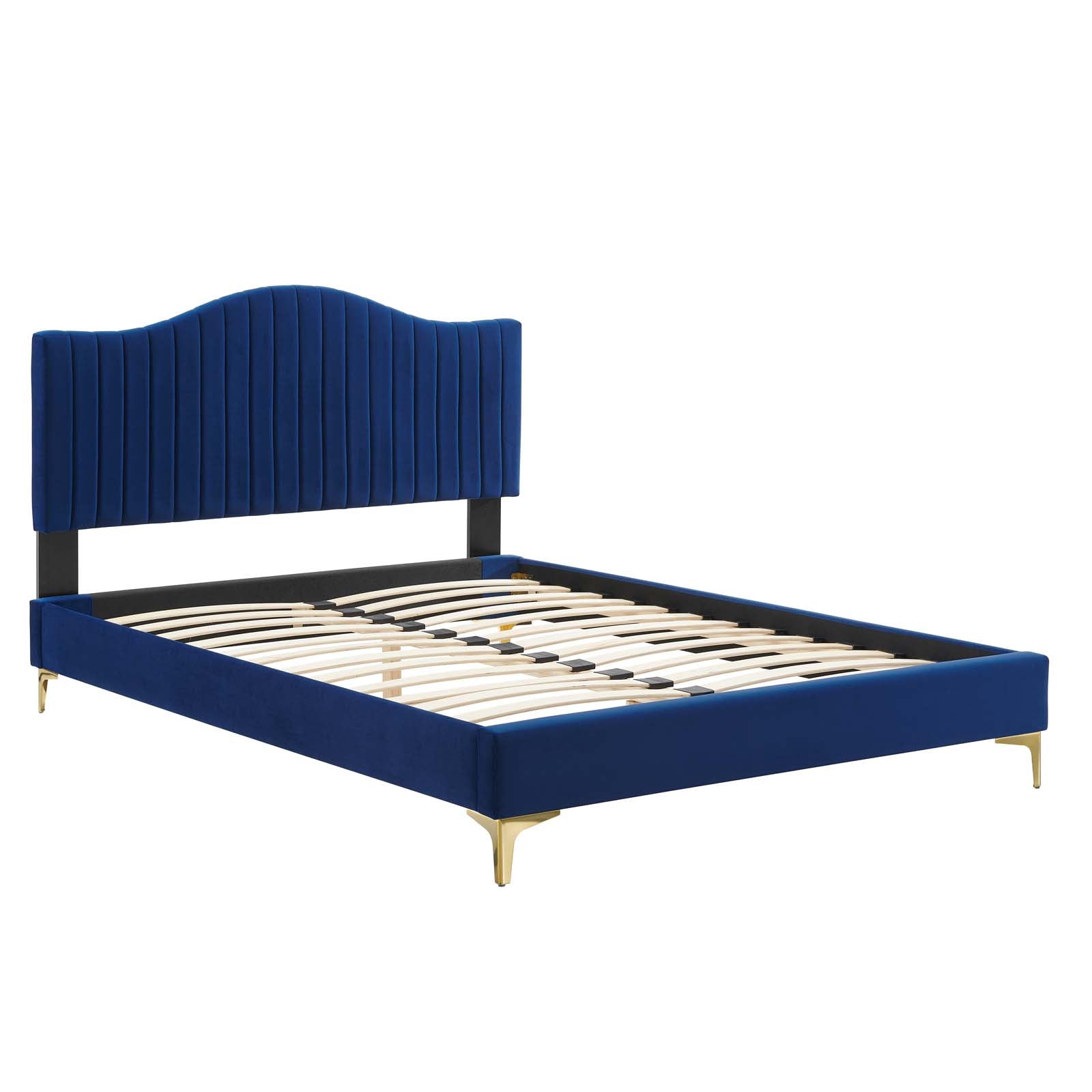 Juniper Channel Tufted Performance Velvet Full Platform Bed by Modway