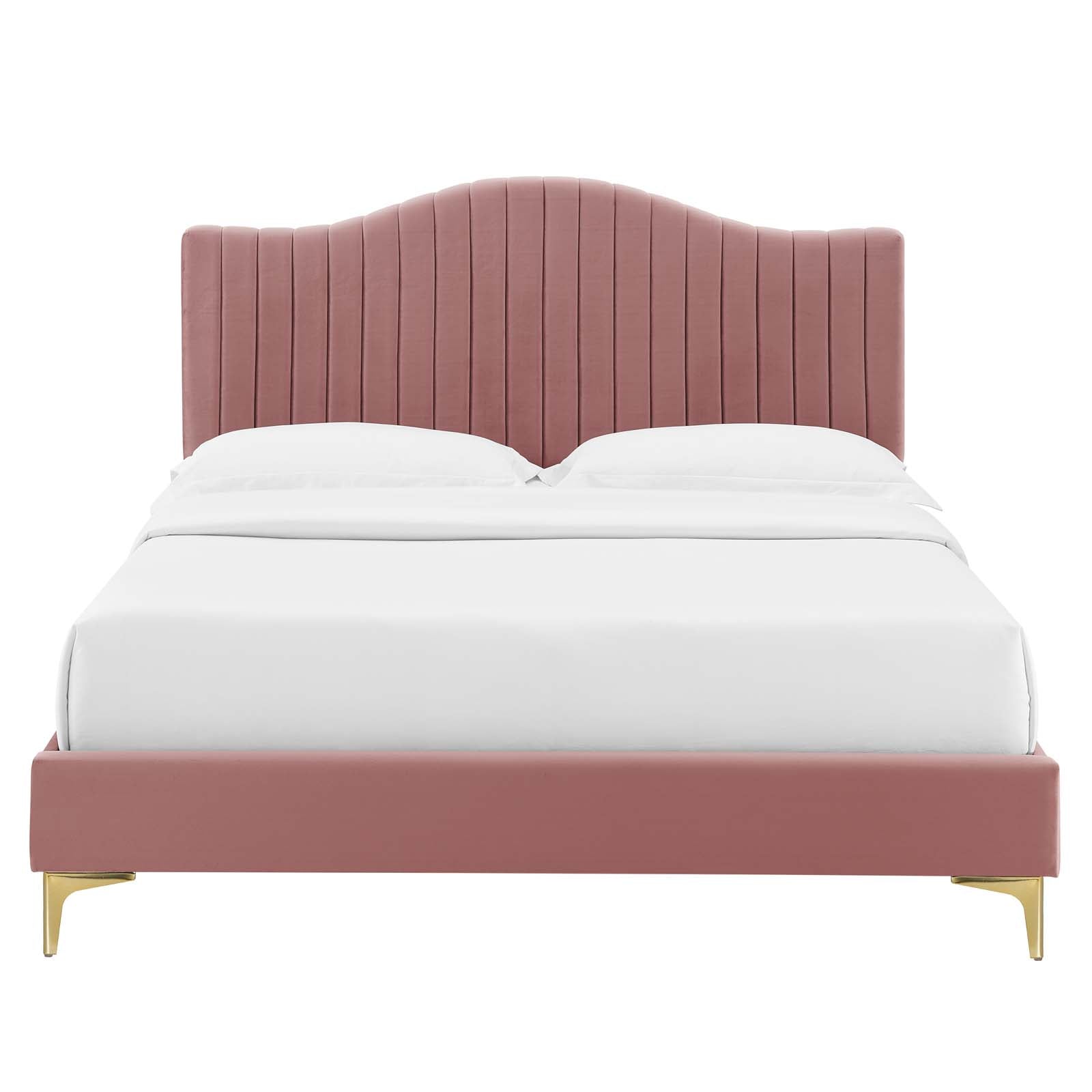 Juniper Channel Tufted Performance Velvet King Platform Bed by Modway
