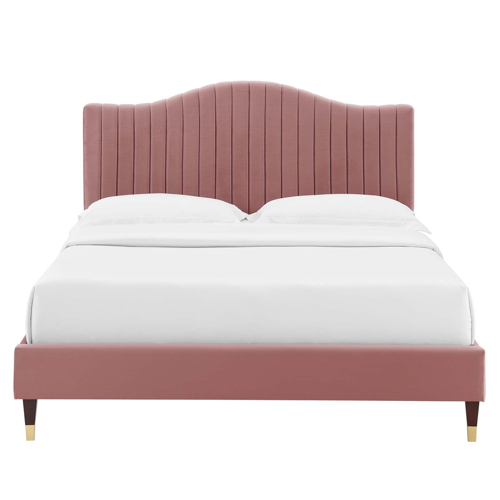 Juniper Channel Tufted Performance Velvet King Platform Bed by Modway