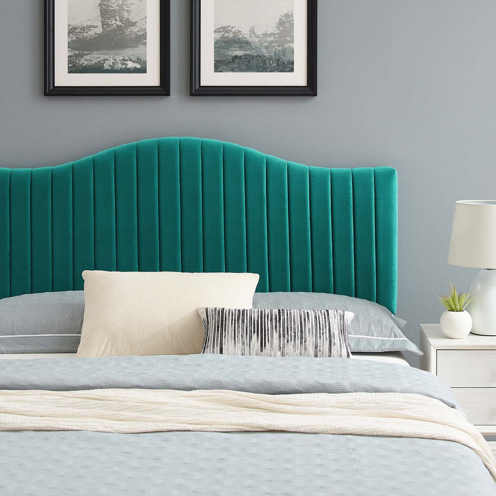 Juniper Channel Tufted Performance Velvet King Platform Bed by Modway